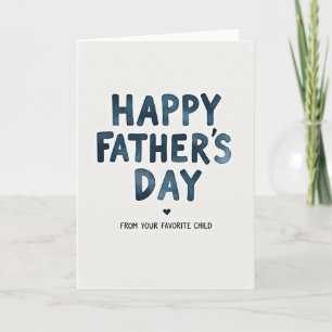 Tarjeta de Acuarela del Día del Padre