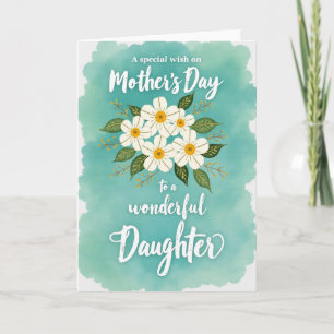 Tarjeta de Acuarela Floral de Lunares