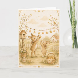 Tarjeta de Acuarela Gentle Stars