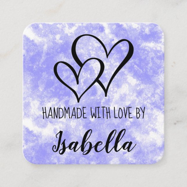 Tarjeta de acuarela hecha a mano con amor (Anverso)