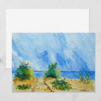 Tarjeta de acuarela Lake Superior