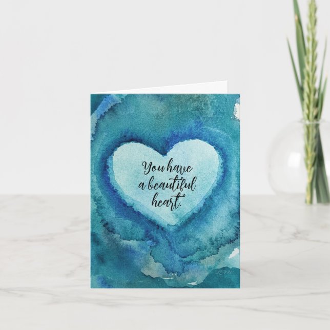 Tarjeta de acuarela original única (Anverso)