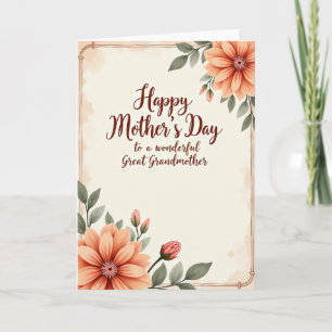 Tarjeta de acuarela para el día de las bisabuelas