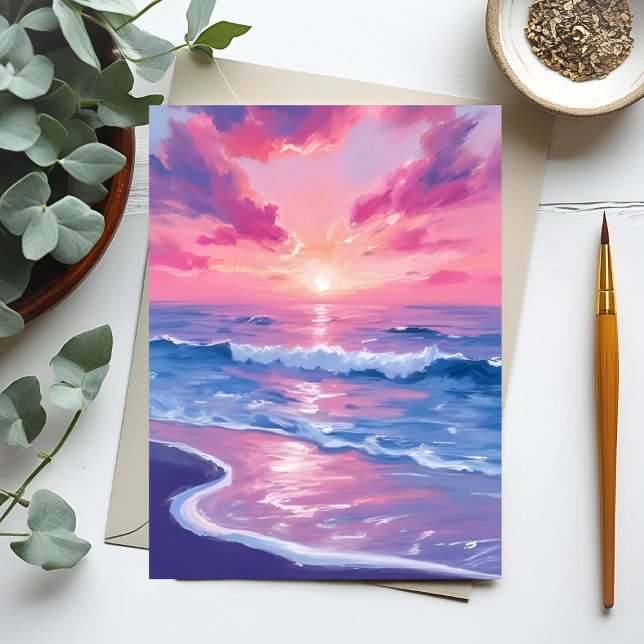 Tarjeta de acuarela para ondas de sol de Rubor Oce (Subido por el creador)