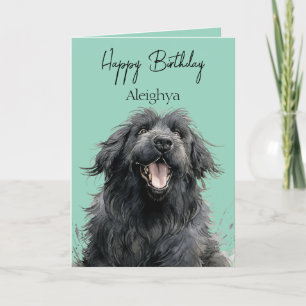 Tarjeta de acuarela personalizada Newfoundland