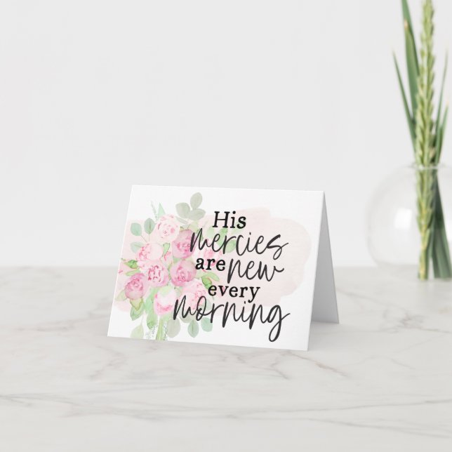tarjeta de acuarela religiosa motivadora (Anverso)