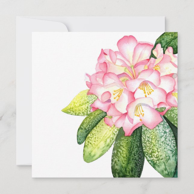 Tarjeta de acuarela 'Rosa Rhod' (Anverso)