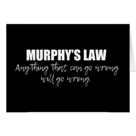 Tarjeta de adagio de ciencias de la ley de Murphy