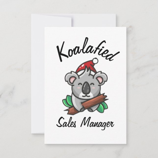 Tarjeta de administrador de ventas Koalafied (Anverso)