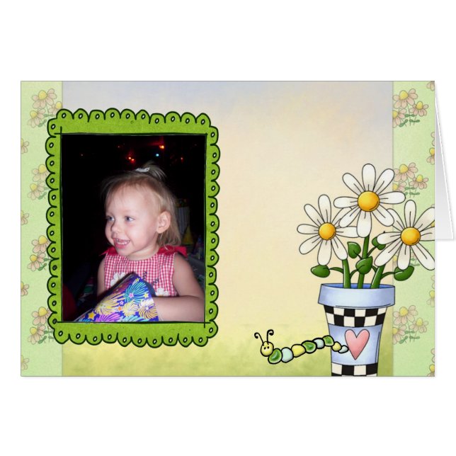 tarjeta de adopción/ invitación de bebé (Anverso (Horizontal))