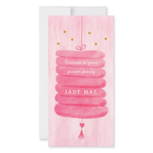 Tarjeta de adopción rosa - Un vampiro familiar par