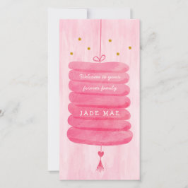 Tarjeta de adopción rosa - Un vampiro familiar par