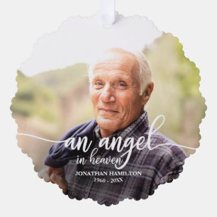 Tarjeta de adorno conmemorativo Ángel en el Cielo