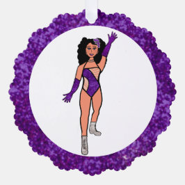 Tarjeta de adorno de bailarina de Morado y Diamant