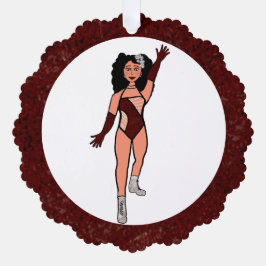 Tarjeta de adorno de bailarina Merlot & Diamonds B