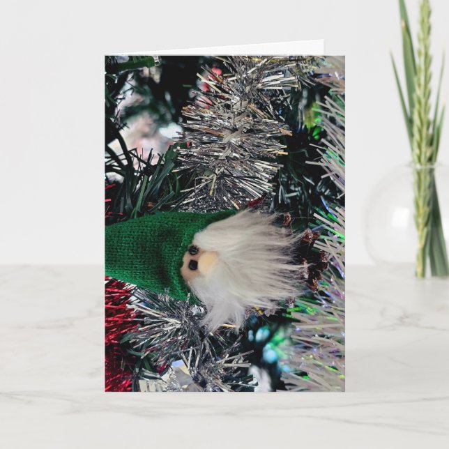 tarjeta de adorno de Navidad (Anverso)