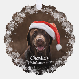 Tarjeta de adorno de Navidad copo de nieve para ca