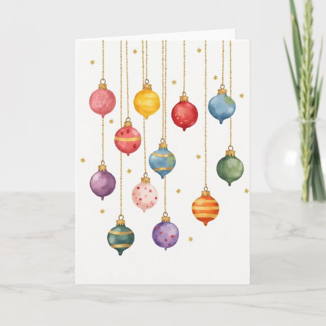 Tarjeta de Adorno de Navidad Global (Anverso)