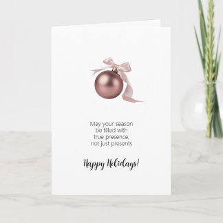 TARJETA DE ADORNO ROSA POLVORIENTO PARA FIESTAS EL