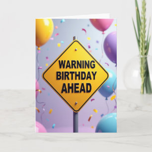 Tarjeta de advertencia de cumpleaños próximo
