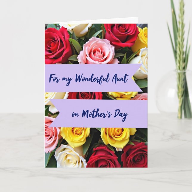 Tarjeta de afecto Bouquet de rosas (Anverso)