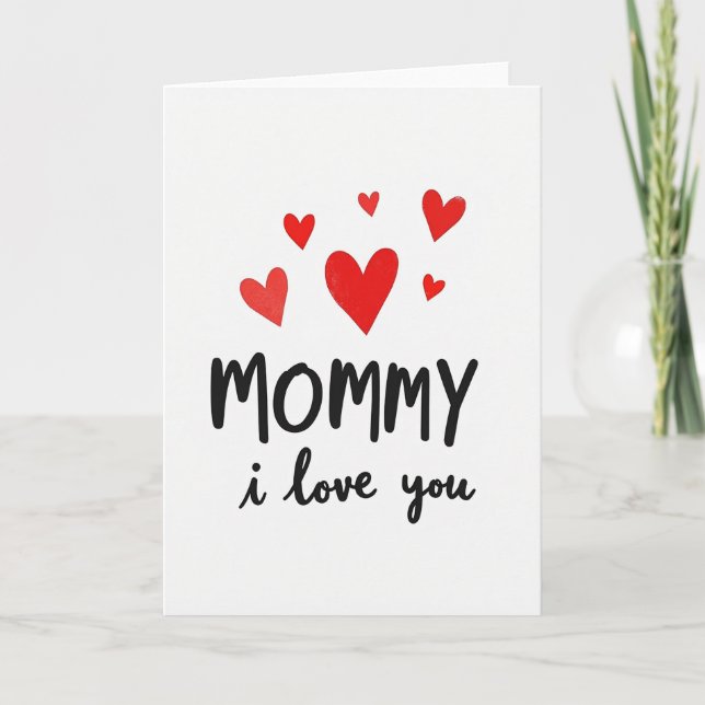 Tarjeta de Afecto Corazones Carmesí (Anverso)