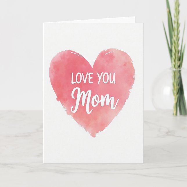 Tarjeta de afecto de corazón de rosa (Anverso)