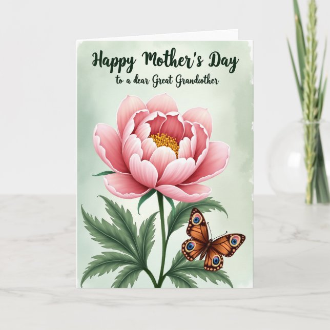 Tarjeta de afecto de mariposa Chevron (Anverso)