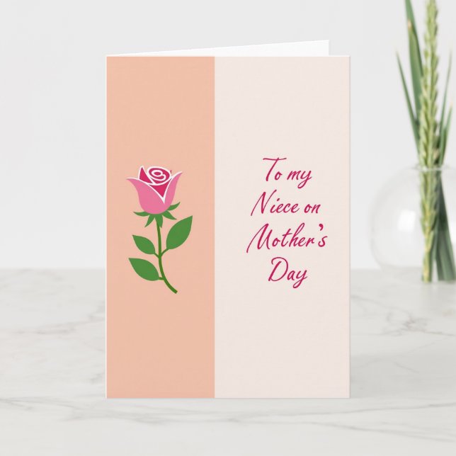 Tarjeta de afecto de sobrina rayada (Anverso)