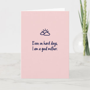 Tarjeta de Afirmación de Maternidad Tierna