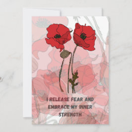 Tarjeta de afirmación del parto con flores