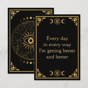 Tarjeta de Afirmación Ojos de Oro Negro Celestiale