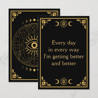 Tarjeta de Afirmación Ojos de Oro Negro Celestiale