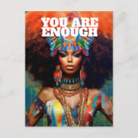 Tarjeta de afirmación Psicodélico Africano-America