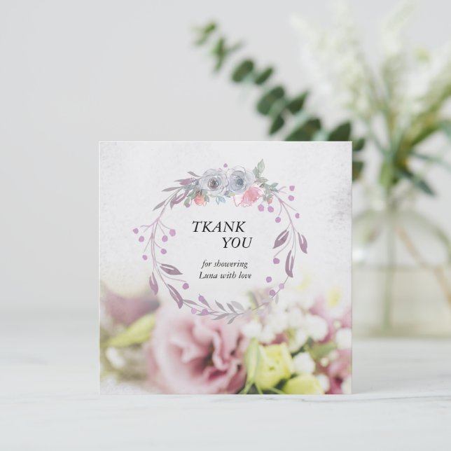 tarjeta de agradecimiento (Anverso de pie)