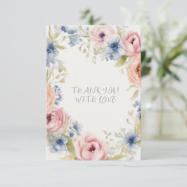 Tarjeta de agradecimiento (Anverso de pie)