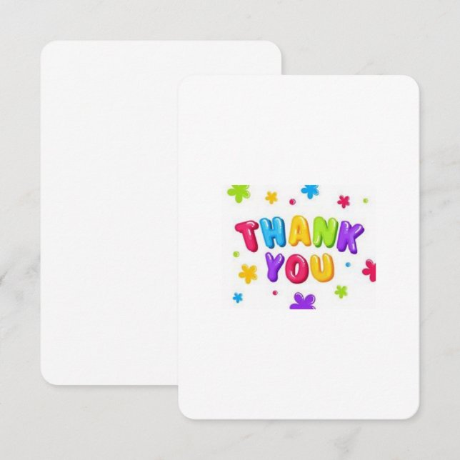 Tarjeta de agradecimiento (Anverso / Reverso)