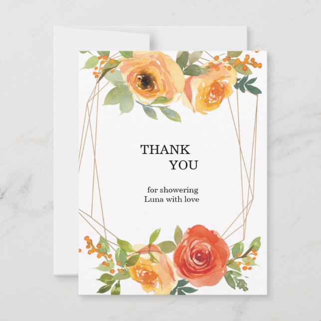 tarjeta de agradecimiento (Anverso)