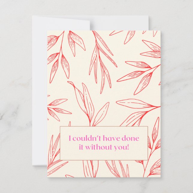 Tarjeta de agradecimiento (Anverso)