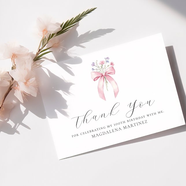 Tarjeta De Agradecimiento 100.ª Llanura de Personalizado de Flor Silvestre B (Subido por el creador)