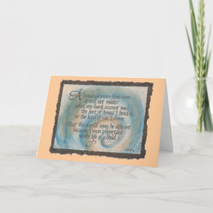 Tarjeta De Agradecimiento 100 años le agradecen cardar