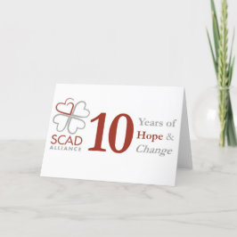 Tarjeta De Agradecimiento 10 años Aniversario de Notecard