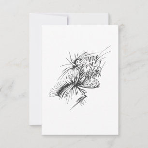 Tarjeta De Agradecimiento 119 Arte de Tatuaje Tribal Abstracto Blanco y Negr