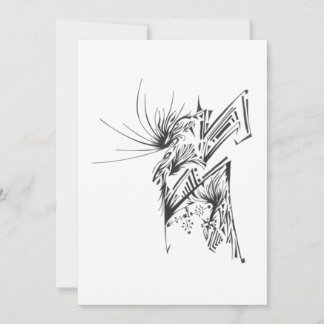 Tarjeta De Agradecimiento 120 Black White Abstract Tribal Tattoo Art