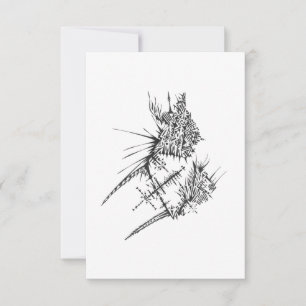 Tarjeta De Agradecimiento 124 Arte de Tatuaje Tribal Abstracto Blanco y Negr