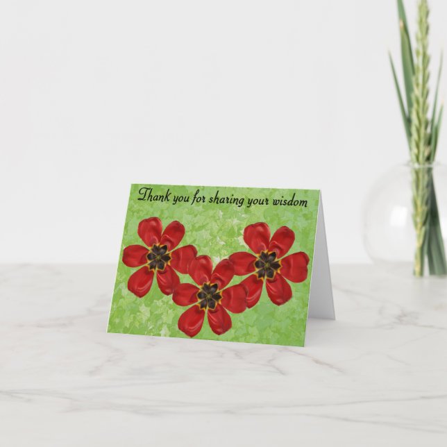 Tarjeta De Agradecimiento 12 Gracias Por Compartir Tu Sabiduría (Anverso)