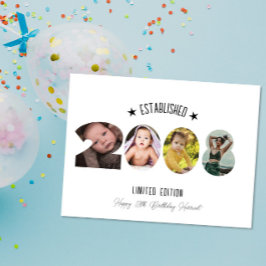 Tarjeta De Agradecimiento 18th birthday Photo Collage established 2008