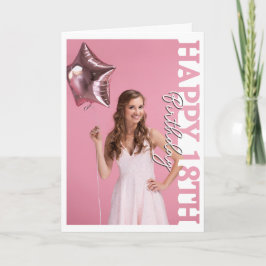 Tarjeta De Agradecimiento 18th birthday Photo college Birthday Card