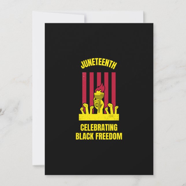 Tarjeta De Agradecimiento 19 de junio celebrando la libertad negra (Anverso)