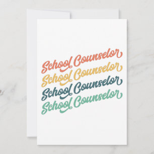Tarjeta De Agradecimiento 1/2- Volver Al Consejero Escolar Vintage
